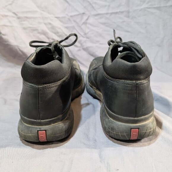 Prada Black Leather and Canvas Sneakers Men Size 9 - Picture 7 of 10